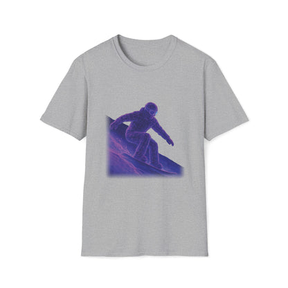 Snowboarder Carving Unisex Softstyle T-Shirt Printify