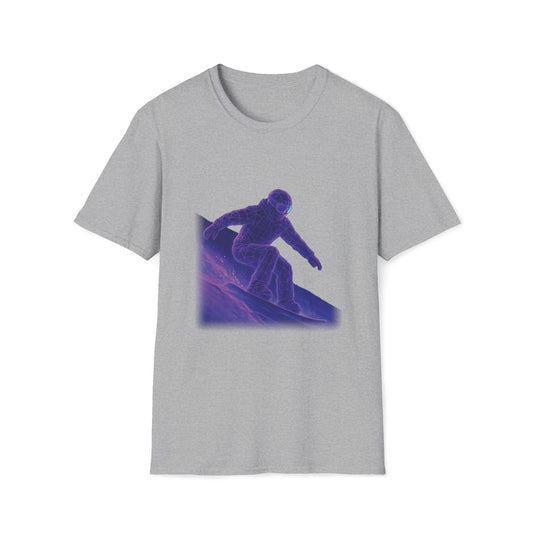 Snowboarder Carving Unisex Softstyle T-Shirt Printify