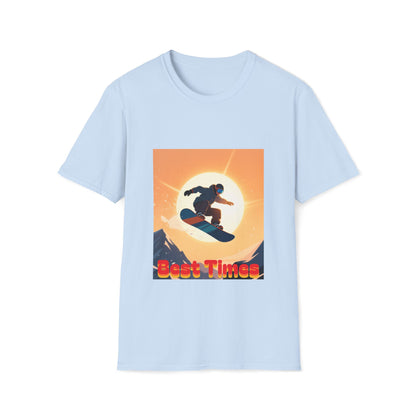 Soaring High Snowboarding Time Unisex T-Shirt Printify