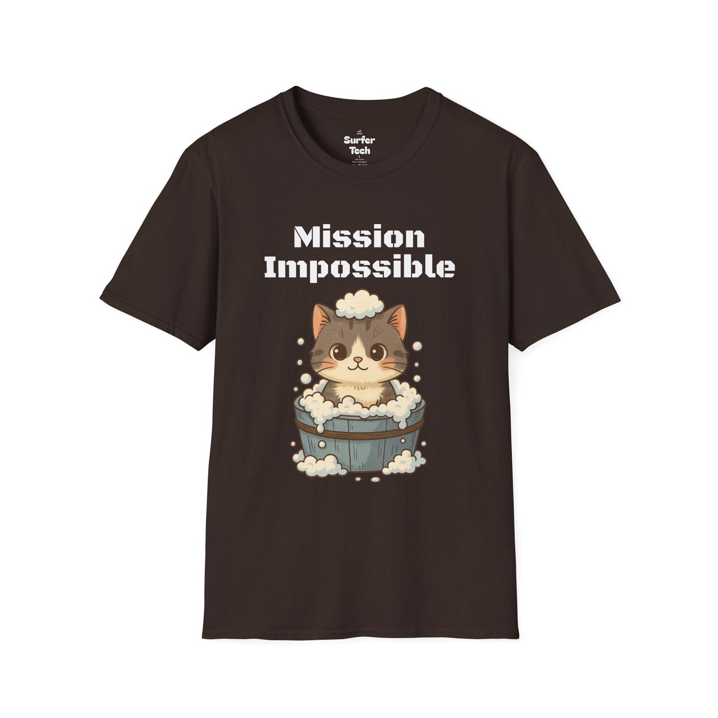 Cat Bubble Bath T-Shirt Printify