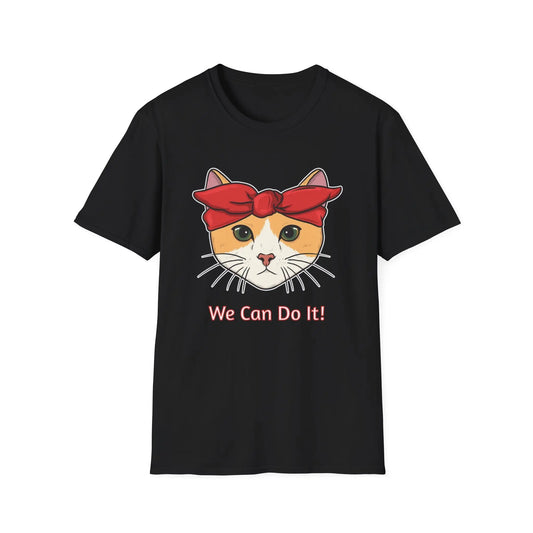 Cat Power Unisex T-Shirt, Strong Women Empowerment Tee, We Can Do It Motivational Shirt, Cute Kitty Graphic Top, Feminist Apparel Printify