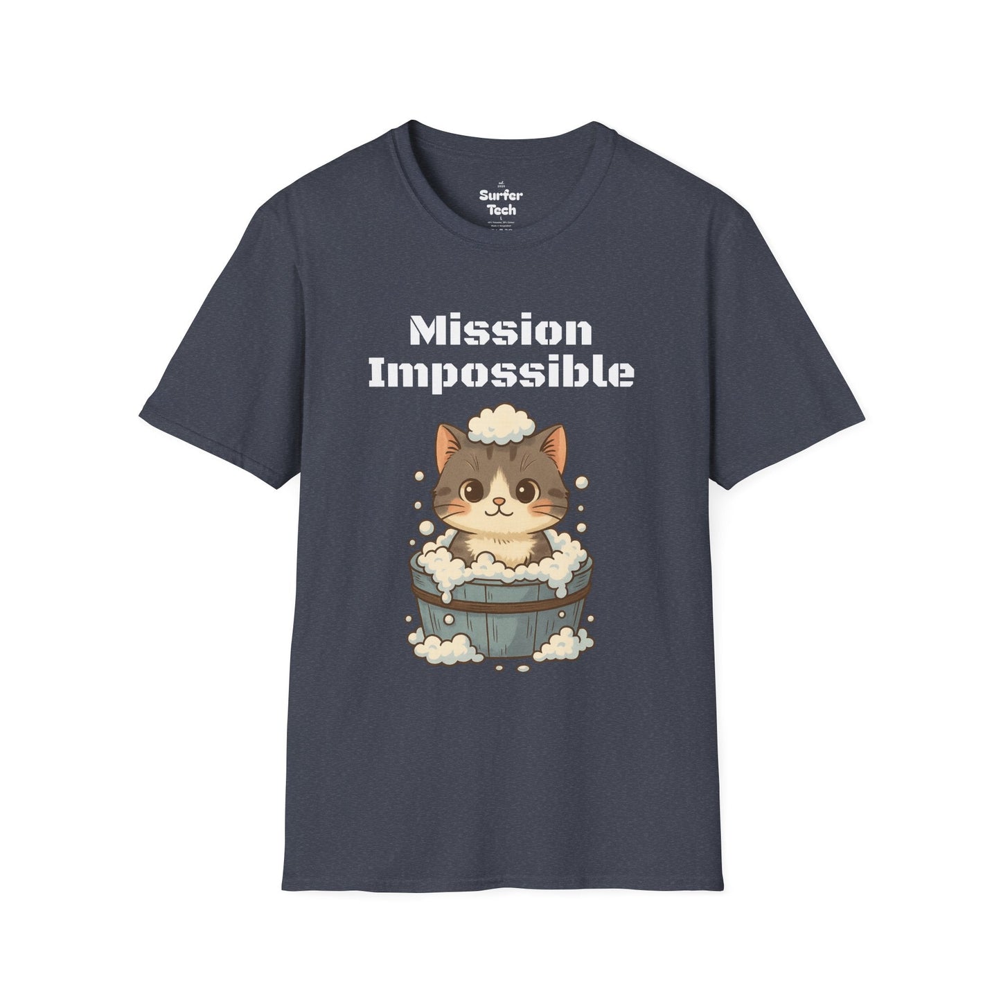 Cat Bubble Bath T-Shirt Printify