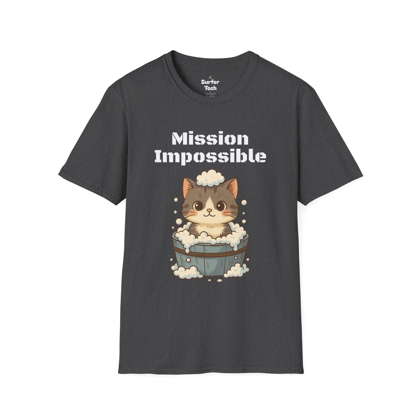 Cat Bubble Bath T-Shirt Printify