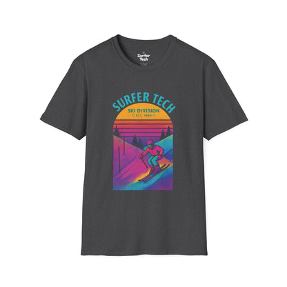 Retro 80s Ski Slope Vaporwave Softstyle T-Shirt Printify