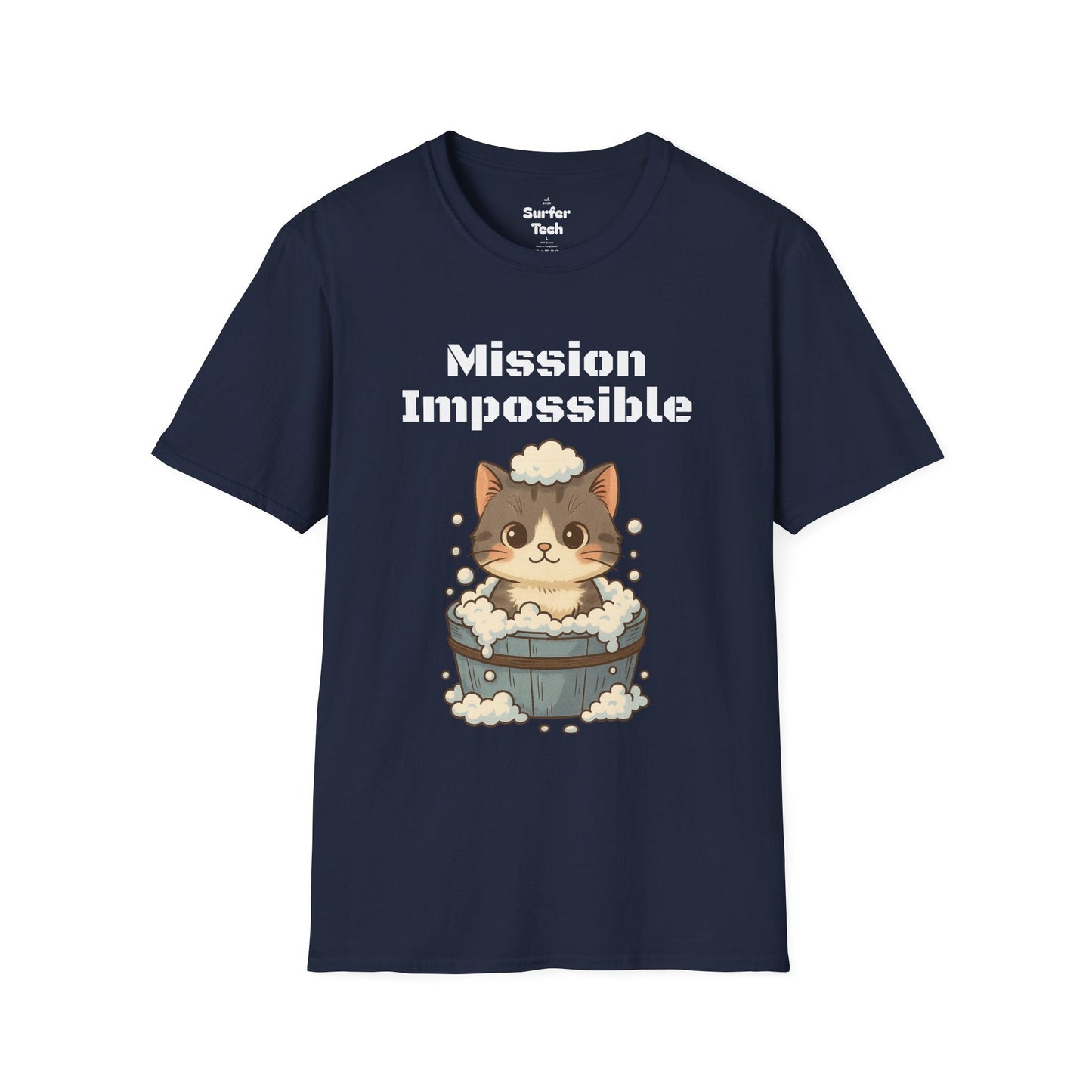 Cat Bubble Bath T-Shirt Printify