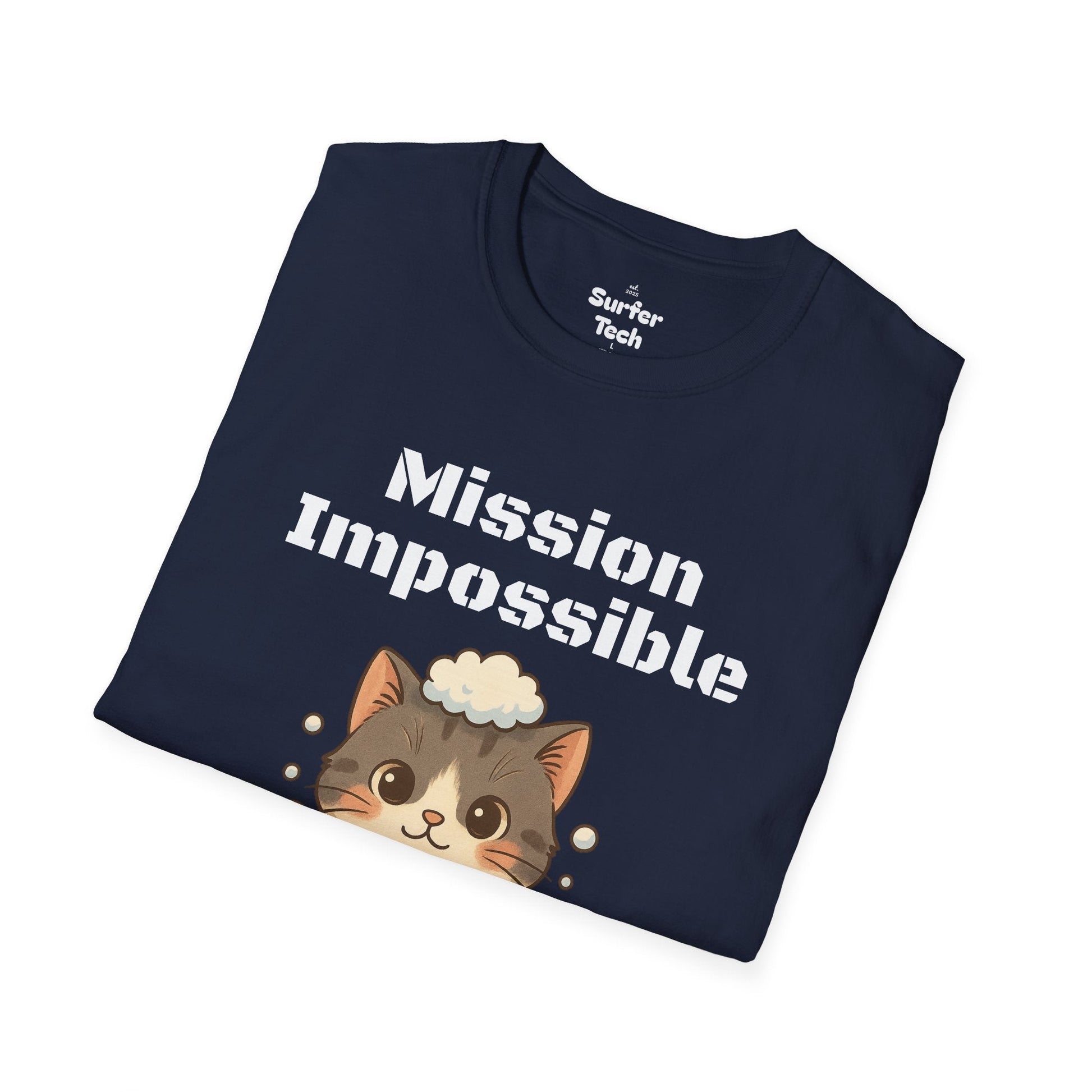 Cat Bubble Bath T-Shirt Printify