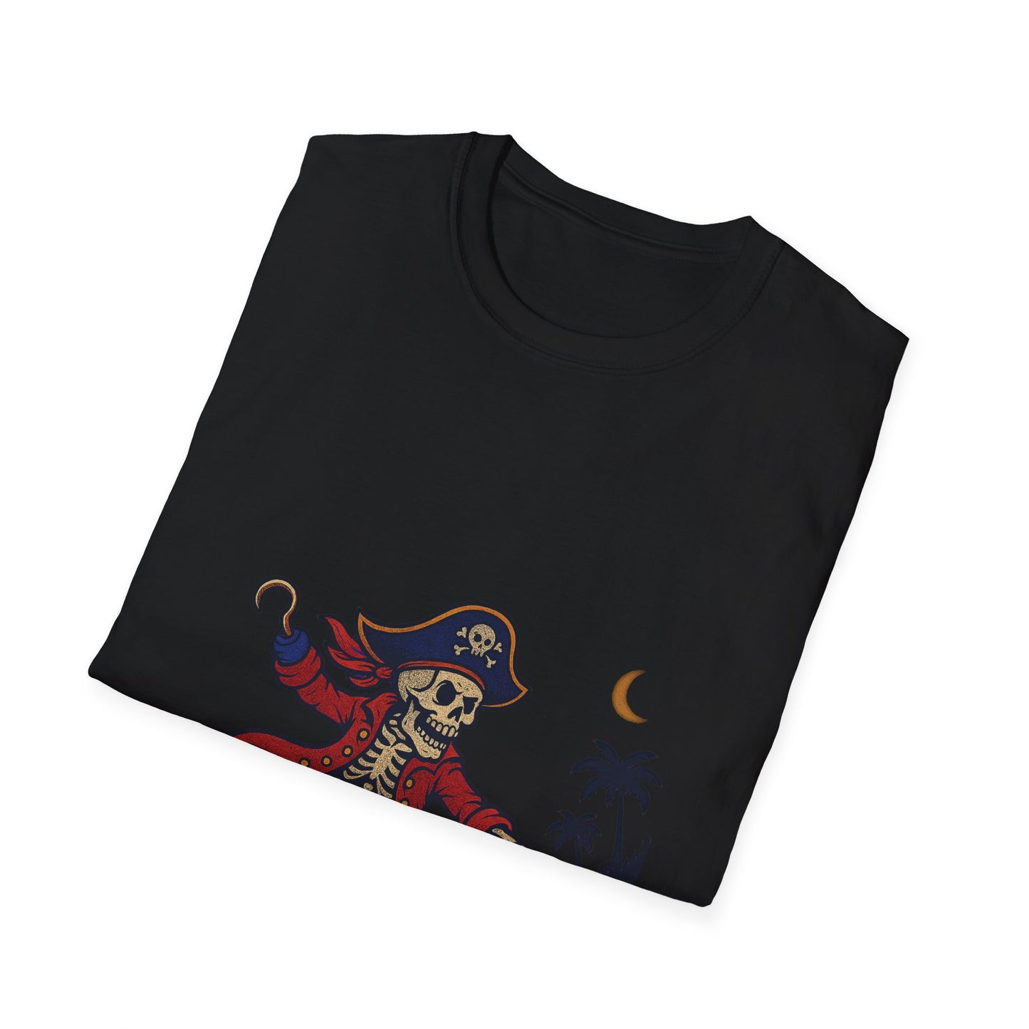Surfing Pirate T-Shirt, Cool Summer Tee, Unisex Beachwear, Halloween Costume Shirt, Surfing Lover Gift