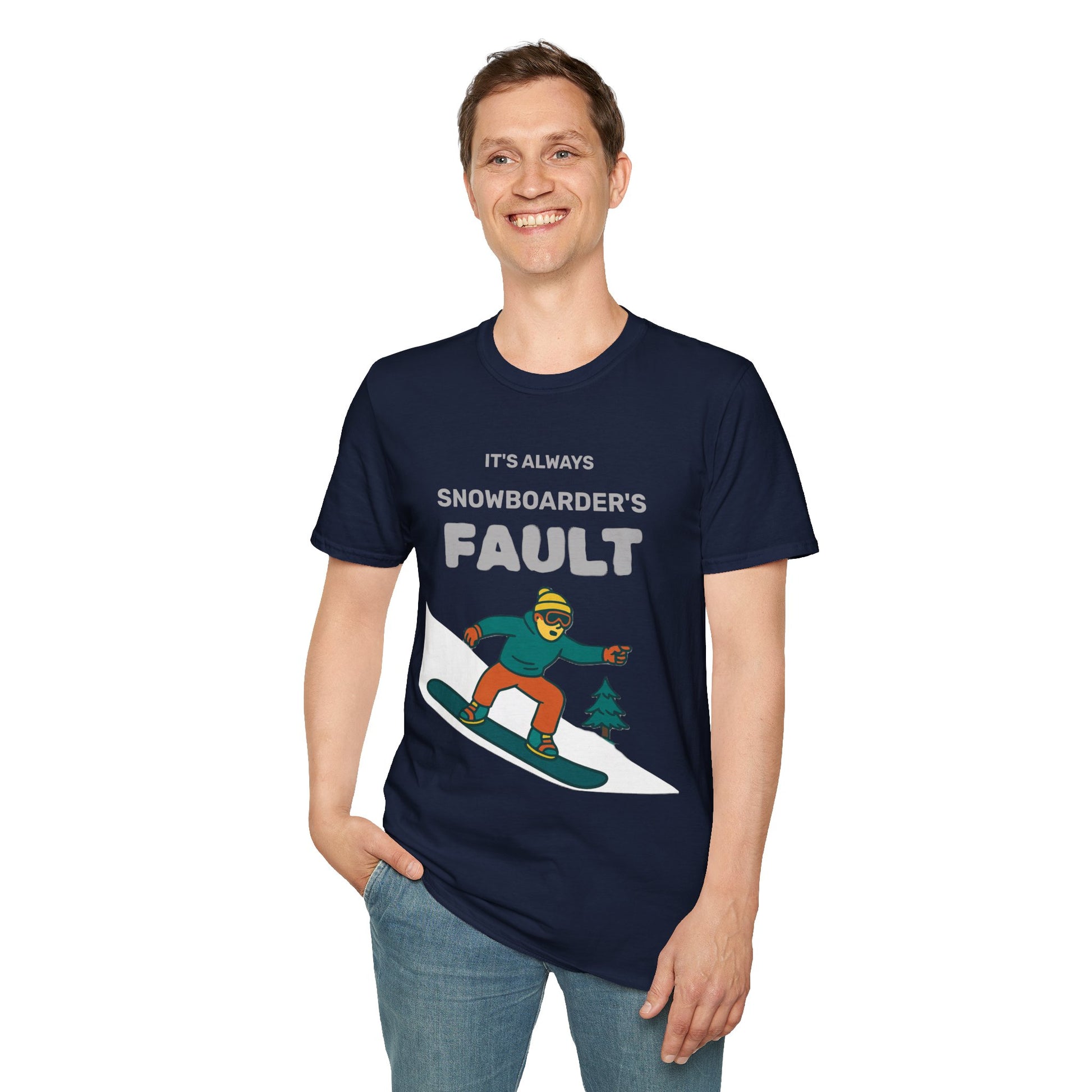 Men's Snowboarder T-Shirt - Casual Tee, Winter Sports Shirt, Funny Gift, Skiing Apparel, Outdoor Activity Printify