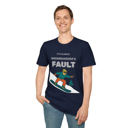 Men's Snowboarder T-Shirt - Casual Tee, Winter Sports Shirt, Funny Gift, Skiing Apparel, Outdoor Activity Printify