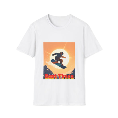 Soaring High Snowboarding Time Unisex T-Shirt Printify