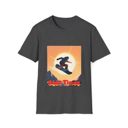 Soaring High Snowboarding Time Unisex T-Shirt Printify
