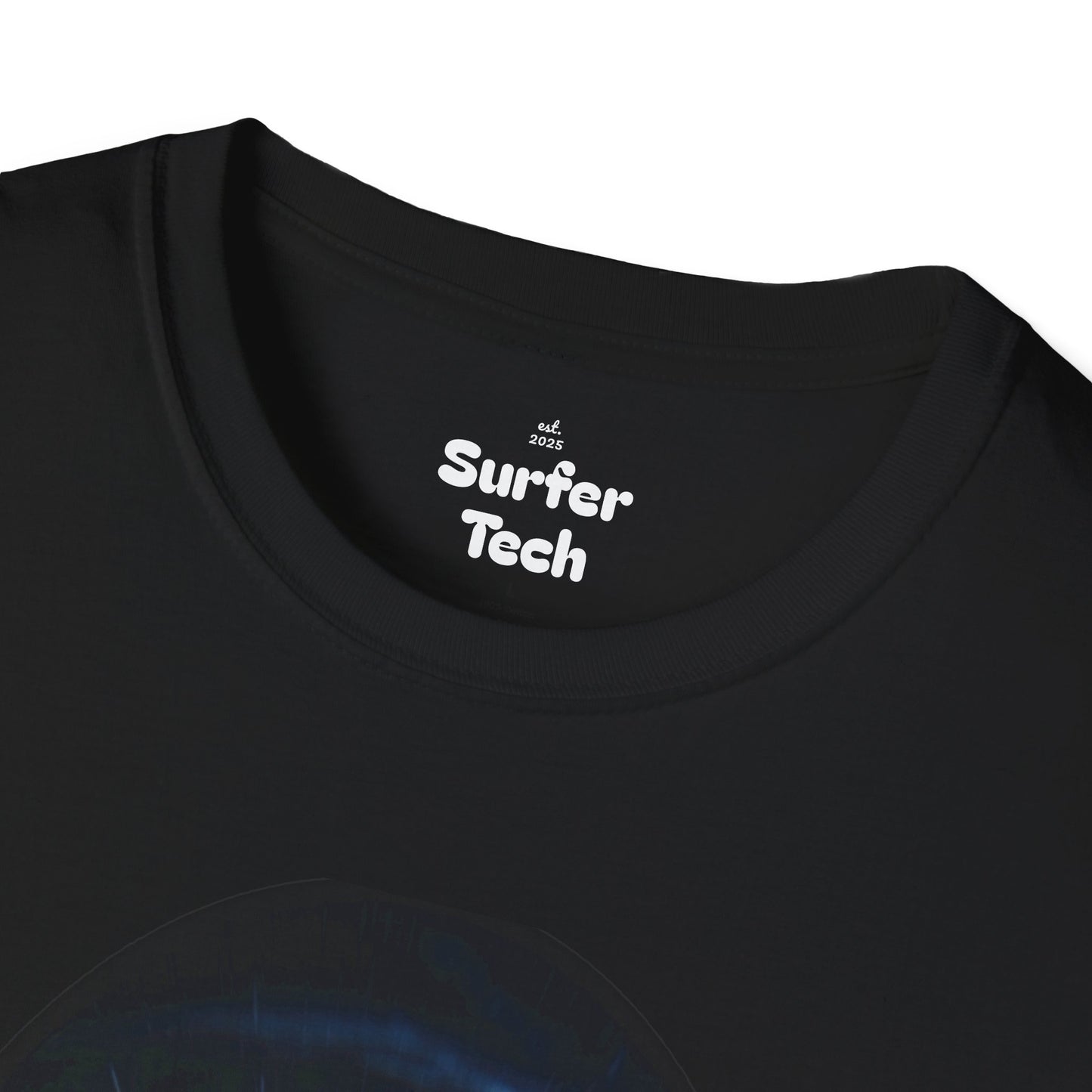Cosmic Wormhole Surfer: Neon Vortex Graphic Tee