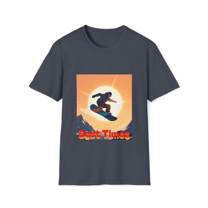 Soaring High Snowboarding Time Unisex T-Shirt Printify