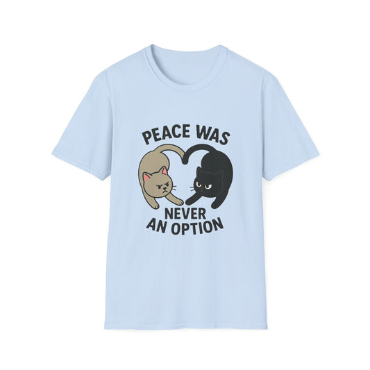 Cat Conflict T-Shirt, Funny Cat Tee, Pet Lover Gift, Unisex Humor Shirt, Cute Animal Apparel Printify