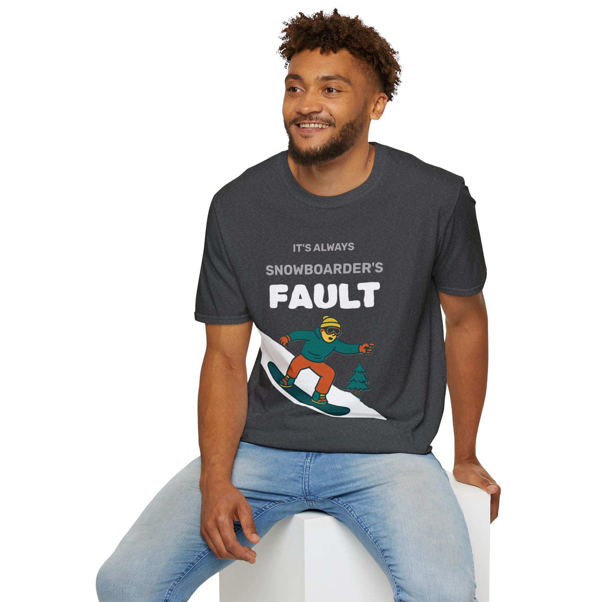 Men's Snowboarder T-Shirt - Casual Tee, Winter Sports Shirt, Funny Gift, Skiing Apparel, Outdoor Activity Printify