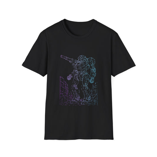 Mech Warrior Unisex Softstyle T-Shirt, Gaming Tee, Sci-Fi Shirt, Geek Wear, Casual Summer Top Printify