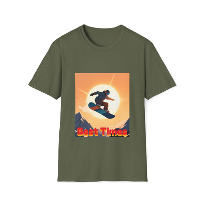 Soaring High Snowboarding Time Unisex T-Shirt Printify