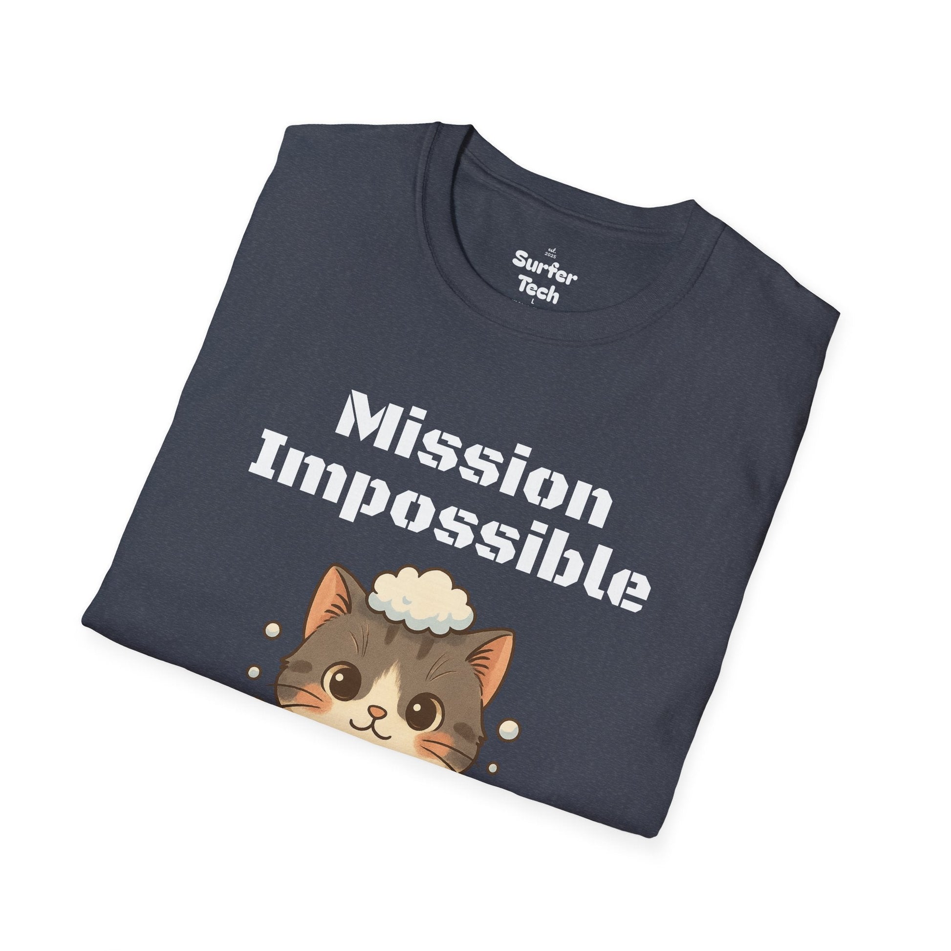 Cat Bubble Bath T-Shirt Printify
