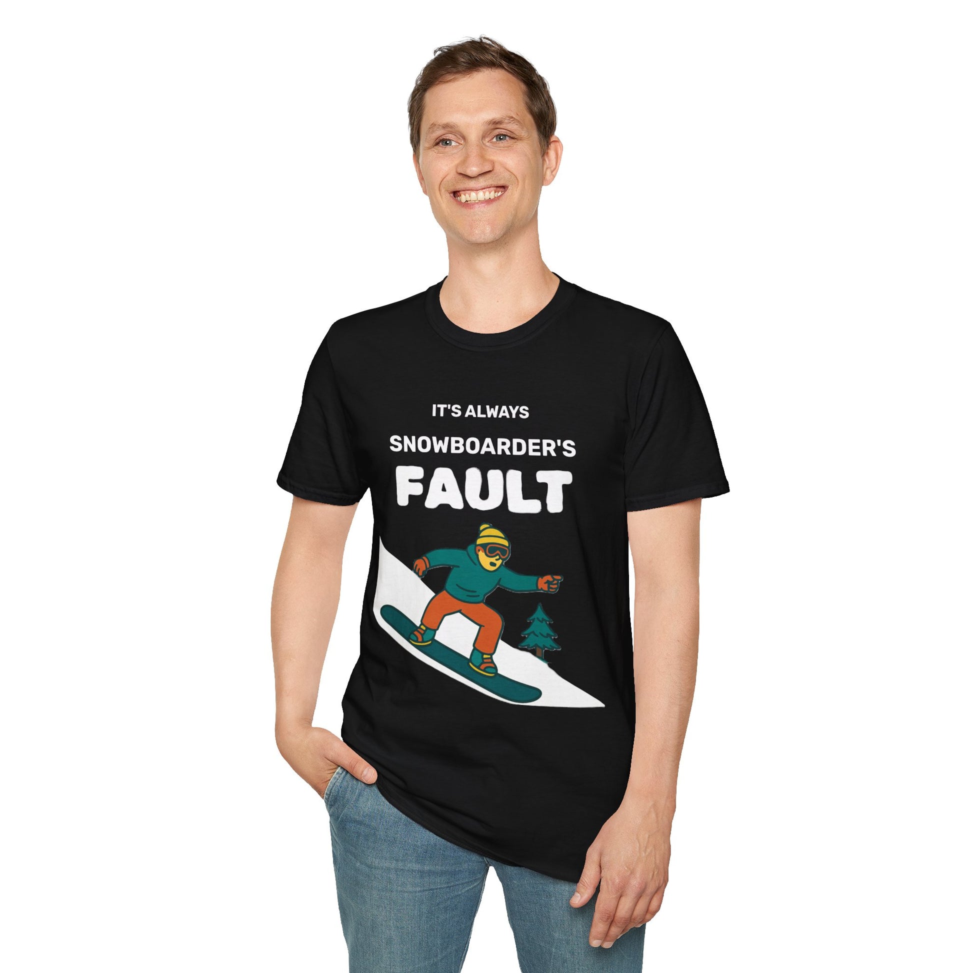 Men's Snowboarder T-Shirt - Casual Tee, Winter Sports Shirt, Funny Gift, Skiing Apparel, Outdoor Activity Printify