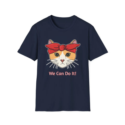 Cat Power Unisex T-Shirt, Strong Women Empowerment Tee, We Can Do It Motivational Shirt, Cute Kitty Graphic Top, Feminist Apparel Printify